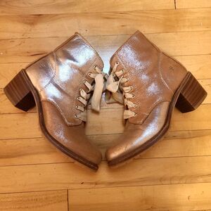 Frye Sabrina Metallic Heeled Boots